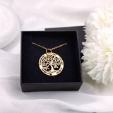 Family Tree of Life Necklace with Personalized Name ID Pendant