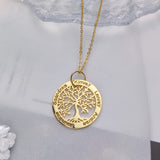 Family Tree of Life Necklace with Personalized Name ID Pendant