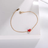 Chic Red Heart Bracelet Charms for Women, Jewelry Gift