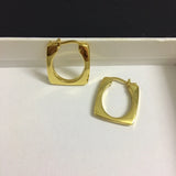 Famous Brass 18K Geometric Earrings Women Simplicity Jewelry