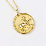 Pure 925 Sterling Silver 12 Constellations Pendant Necklace 18K Plated
