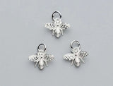 Cubic Bees Charms 925 Sterling Silver Pendants