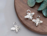 Cubic Bees Charms 925 Sterling Silver Pendants