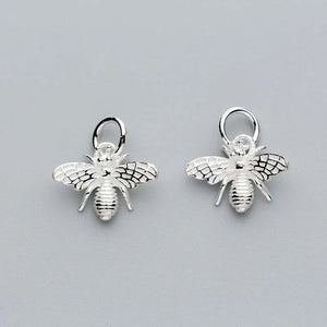 Cubic Bees Charms 925 Sterling Silver Pendants