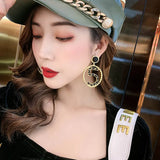 Golden Pearl Earring for Women - Number 5 Earrings Cap Jewelry