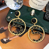 Golden Pearl Earring for Women - Number 5 Earrings Cap Jewelry