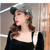 Golden Pearl Earring for Women - Number 5 Earrings Cap Jewelry