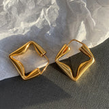 Famous Geometric Brass 24K Plated Earrings for Women