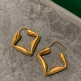 Famous Geometric Brass 24K Plated Earrings for Women