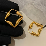Famous Geometric Brass 24K Plated Earrings for Women
