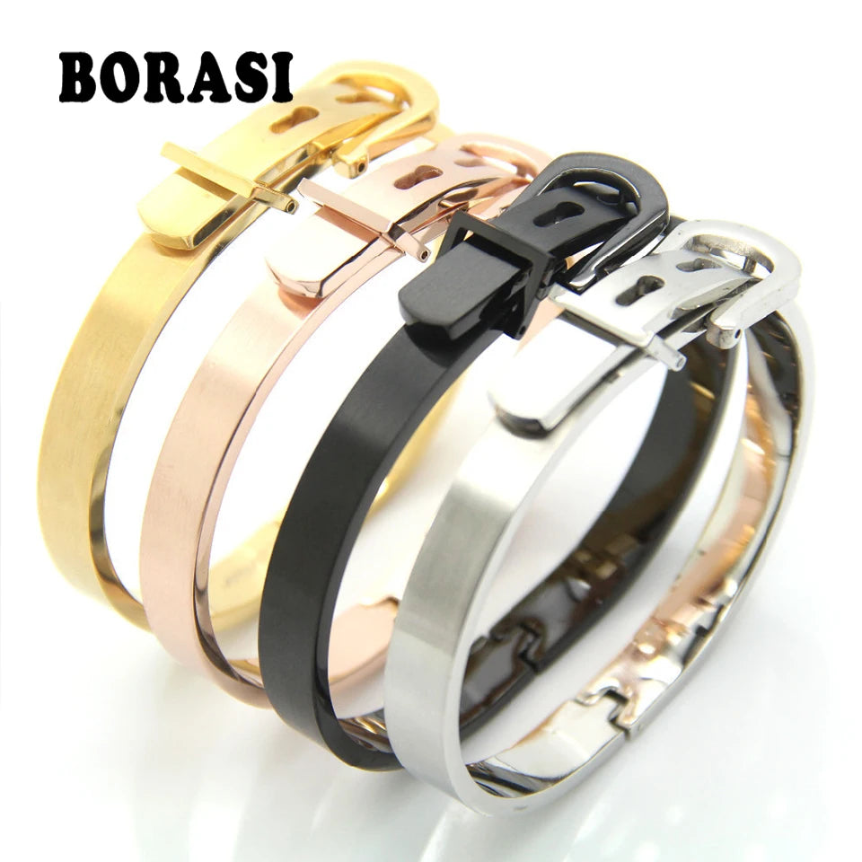 Famous Jewelry Bangle Unisex Bracelets 4 Colors Round Belt Bangles
