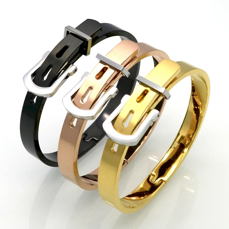 Famous Jewelry Bangle Unisex Bracelets 4 Colors Round Belt Bangles