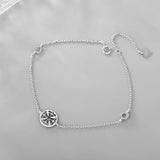 Hot S925 Sterling Silver Zircon Sliding Bracelet