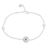 Hot S925 Sterling Silver Zircon Sliding Bracelet