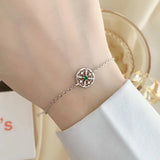 Hot S925 Sterling Silver Zircon Sliding Bracelet