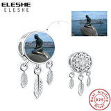 925 Silver Little Mermaid Bead Charm for Bracelet DIY Jewelry Making