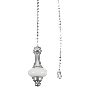 Ceiling Fan Light Pendant Pulls with Porcelain Beads