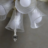 Ceiling Fan Light Pendant Pulls with Porcelain Beads