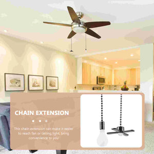Retro Fan Light Pendant Ceiling Pull Chain Extension Metal Hanging