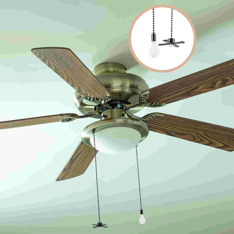 Retro Fan Light Pendant Ceiling Pull Chain Extension Metal Hanging