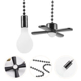 Fan Light Pendant Retro Decor Ceiling Pull Chain Charm Extension Metal Hanging