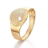 Fan Shape Alloy Pearl Bracelet for Women Jewelry