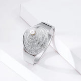 Fan Shape Alloy Pearl Bracelet for Women Jewelry