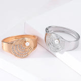 Fan Shape Alloy Pearl Bracelet for Women Jewelry
