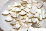 Fan-shaped Seawater Shellfish Copper Plated Pendant DIY Accessories