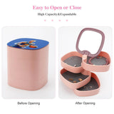 Fanart Jewelry Storage Box Earring Display Case Organizer for Home Travel