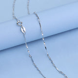 925 Sterling Silver Women Necklace 40CM/45CM Chain Solid Female Jewelry