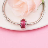 Glass Charm Beads for Women Mother's Bracelets Silver Jewelry DIY