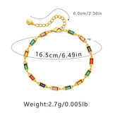 Fancy Candy Long Crystal 18K Plated Women Bracelet