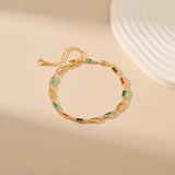 Fancy Candy Long Crystal 18K Plated Women Bracelet