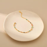 Fancy Candy Long Crystal 18K Plated Women Bracelet