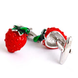 Red Strawberry Cufflinks for Men's Shirts