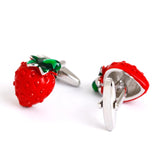 Red Strawberry Cufflinks for Men's Shirts