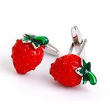 Red Strawberry Cufflinks for Men's Shirts