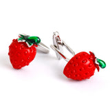 Red Strawberry Cufflinks for Men's Shirts