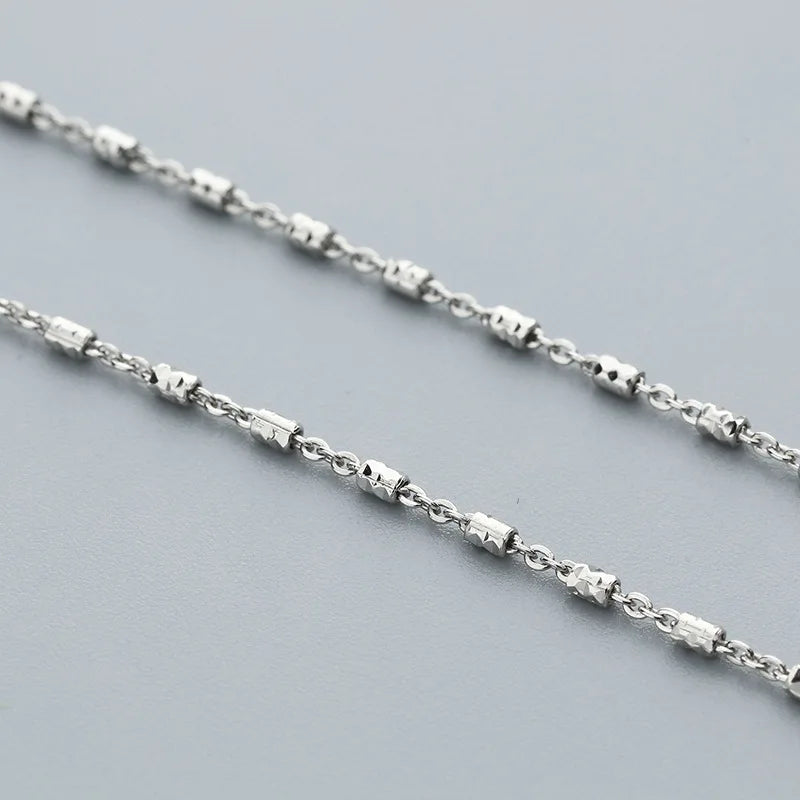 Fancy Lady Necklace Chain 925 Sterling Silver Solid 925 Necklace Female Jewelry