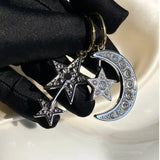 Star Moon Diamond Hanging Earrings For Women Boutique Top Jewelry