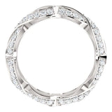 Zircon Stone Thwartwise Twine Ring for Women Wedding Wear