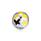 Fandola 925 Silver Daisy Pave Clip DIY Jewelry Making