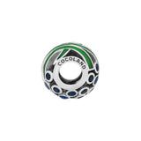 Fandola 925 Silver Ocean Life Charm,Green Seaweed & CZ Bracelet Charms