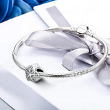 925 Sterling Silver Starfish Beads Clear CZ for Bracelets