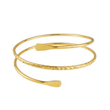 Punk 18k Plated Arm Ring Wide Cuff Bracelet