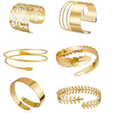 Punk 18k Plated Arm Ring Wide Cuff Bracelet