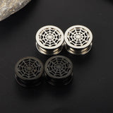 Anodized Spider Web Ear Gauges Plugs Stretcher Body Piercing Jewelry 2pcs