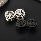 Anodized Spider Web Ear Gauges Plugs Stretcher Body Piercing Jewelry 2pcs