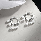 925 Silver Needle High Wedding Jewelry Pearl Drop Earrings
